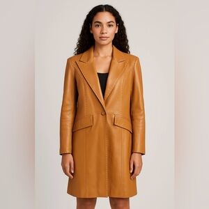 Joop! Vintage Tan/Camel Brown Retro Italian Leather Jacket